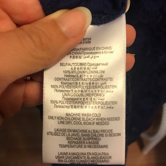 EUC Navy lace dress Max & Cleo sz 4 - Picture 8 of 8